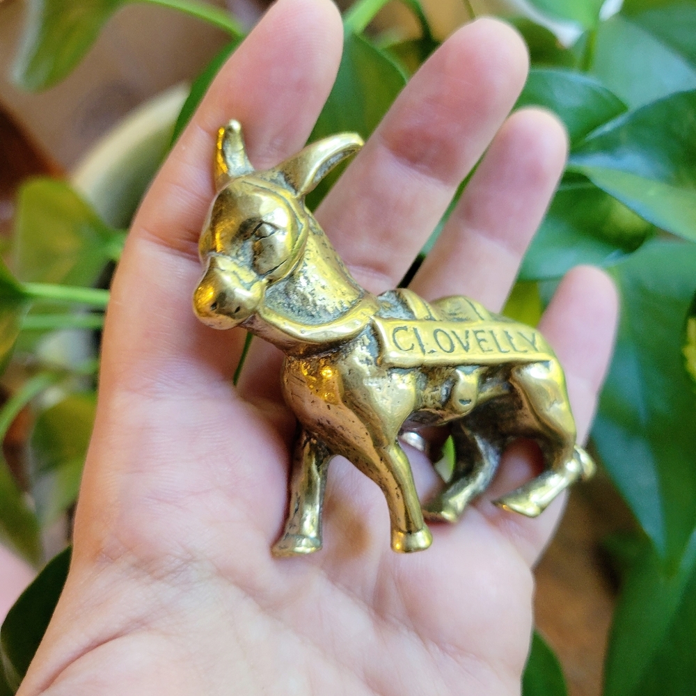 Vintage Clovelly Brass Donkey Figurine - Picture 4 of 11